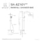 Anzzi Heavy Rainfall Stainless Steel Shower Bar with Hand Sprayer in Matte Black SH-AZ101MB - alternate 2